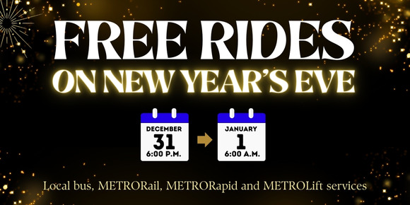 METRO Services Free on New Year's Eve