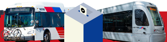 METRO Bus and Train with Ballot Box