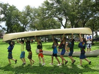 Kids canoe