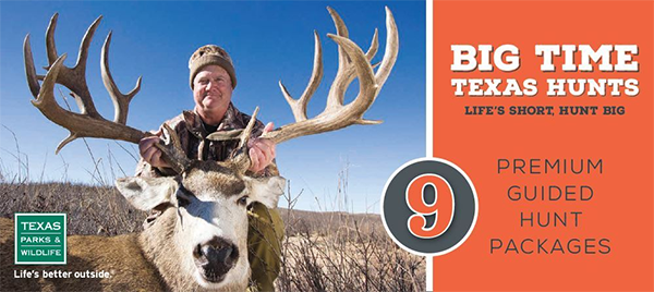 texas parks and wildlife - big time texas hunts - life's short, hunt big - nine premium guided hunt packages