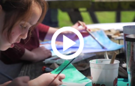 girl watercoloring, video link