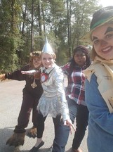 costumed hikers
