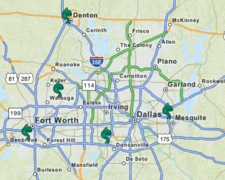 A map of the DFW Neighborhood Fishin' locations