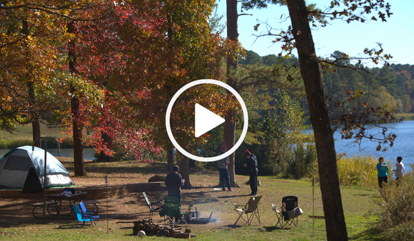 Campers at Tyler State Park, link to video 