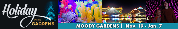 Moody Gardens holiday ad, with link