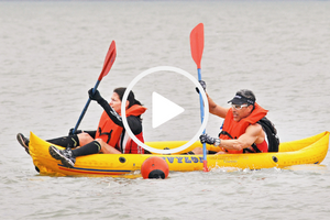 Two kayakers, video link