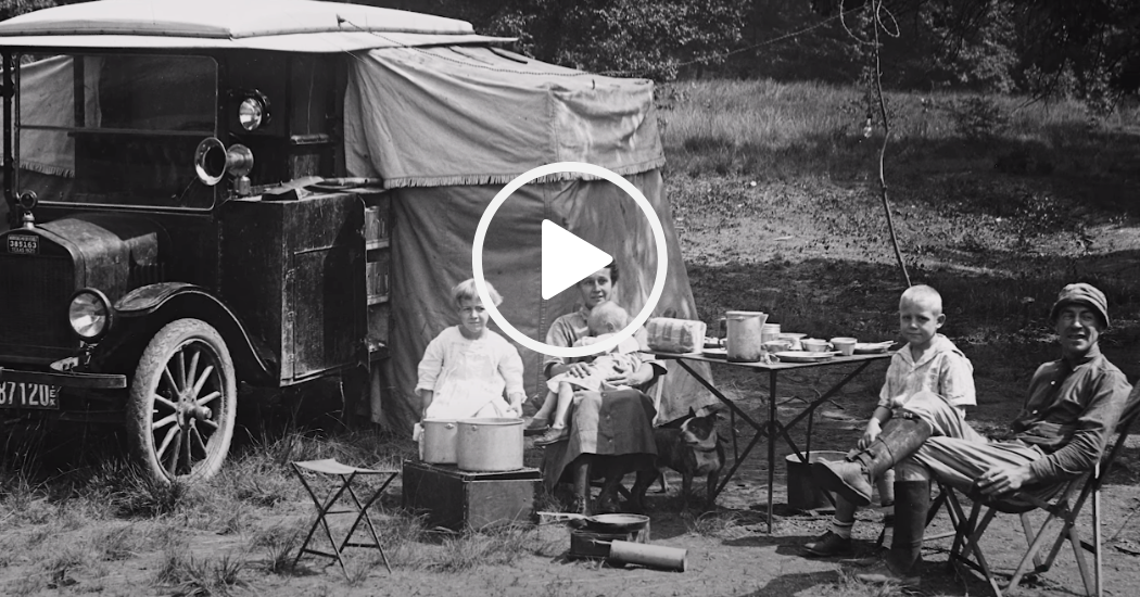 One of the earliest families camping at a Texas state park