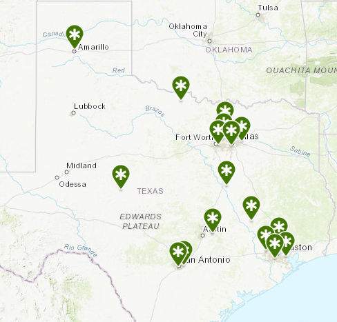 Map of Neighborhood Fishin' locations