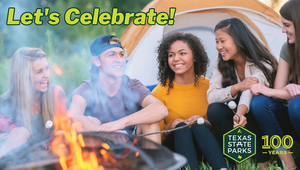 A group of friends roasting marshmallows around a campfire.