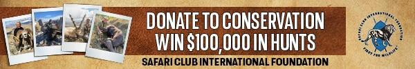 Safari Club enter to win hunts, with link