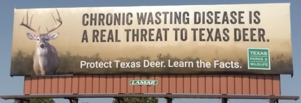 CWD awareness billboard