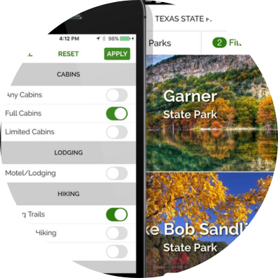 State Parks app images, link