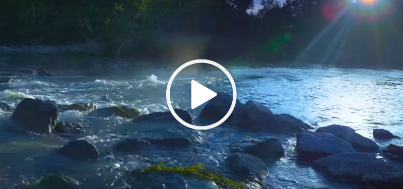 South Llano River flowing over rocks, video link