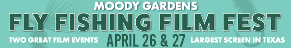 Moody Gardens fly fishing event, ad with link 