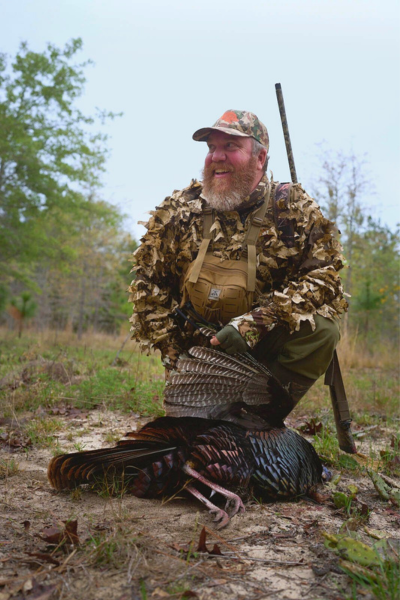 Image of Jess Griffiths on a turkey hunt.