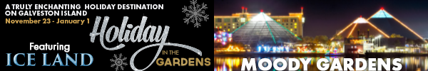 Holiday Season at Moody Gardens ad with link 