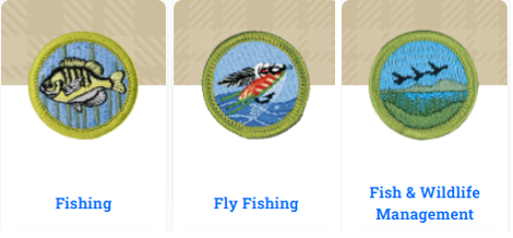 Picture of the Fishing, Fly Fishing and Fish and Wildlife Management Merit Badges