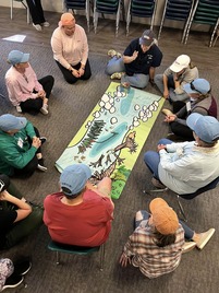 Picture of the TPWD Habitat Mat in use