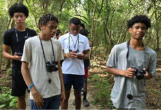 Students learning photography