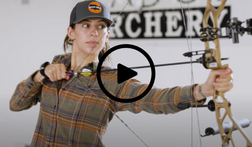 archer indoors aiming, video link