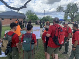 Participants at state park expo observe instructor teaching