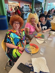 Women in costumes for halloween