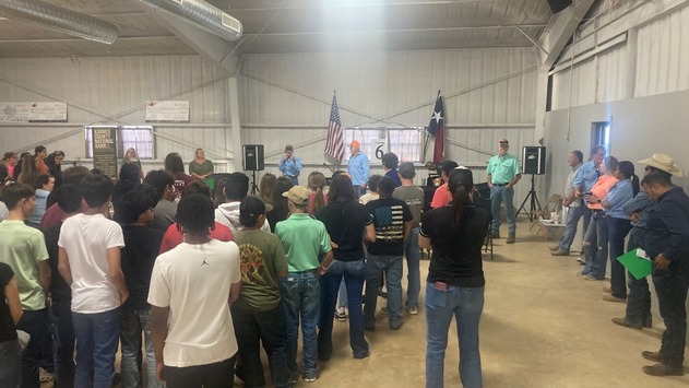 Group of kids arrive for classes