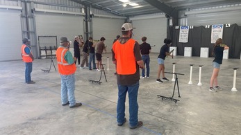 Kids shooting air rifles