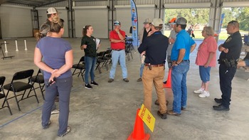 Instructors getting briefed rules for tournament
