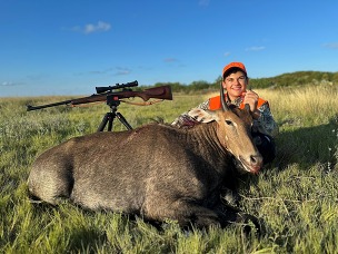 Kid with Nilgai he harvested