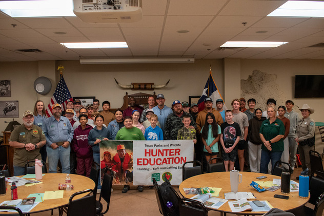 Class photo of hunter ed class