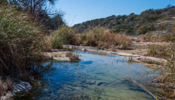 Creek runs through hills at Post Oak Ridge SP 