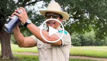 State Park Ranger with water bottle, video link