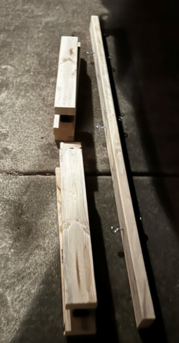 Picture of knot board pieces before assembly