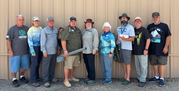 Picture of a fly fishing instructor class at the new TPWD NTEC facility