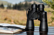 Binoculars and Field Guide