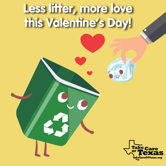 Less Litter, More Love Valentine's Day Card