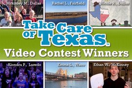 Take Care of Texas Video Contest Winners Photo Collage
