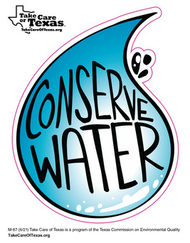 Conserve Water Sticker