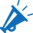 blue megaphone icon
