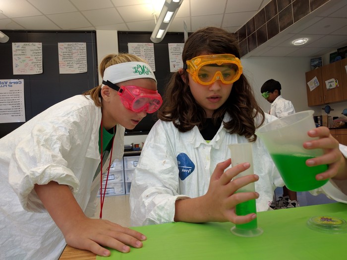 students in science lab