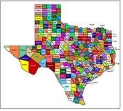 Texas Map of counties