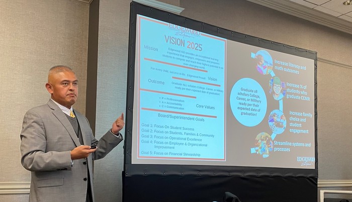 Edgewood Superintendent Dr. Hernandez presents at NACSA. 