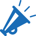 blue megaphone