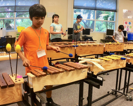 Students with instruments
