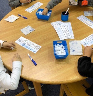 students representing numbers