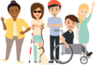 image of animated characters with disabilities