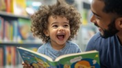 Child and Man Reading