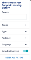 image of Texas SPED Support advanced search