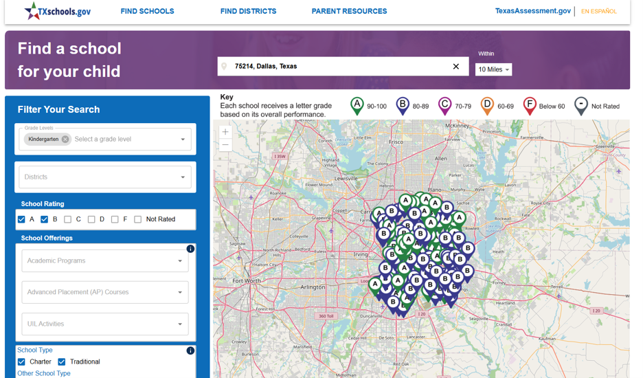 TXschools Map